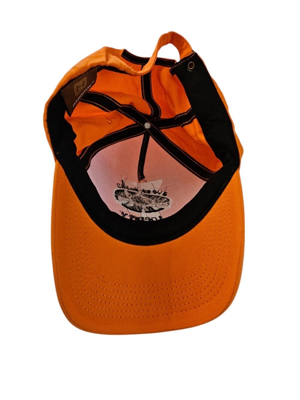 Super Sabre Society Mens Strapback Baseball Cap Hat Bright Orange Embroidered - Picture 3 of 4